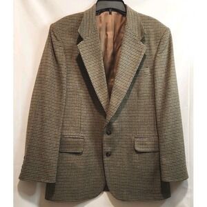 VINTAGE Robert Stock Blazer Beige Camel Hair Wool Blend Sport Coat Jacket 41R